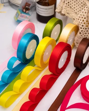 2cm Satin Ribbon l Decorative Ribbon for Gift Wrapping, Flower Bouquet, Wedding & Birthday Decoration