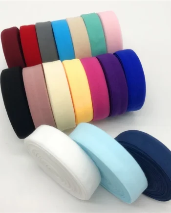 15mm Fold Over Elastic Ribbon (5/8") l 10 Yards Spandex Satin Elastic Band for Hair Accessories, Sewing, Craft & Lace Trim
