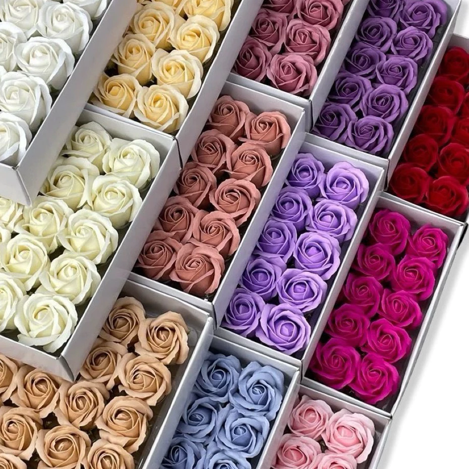 1pc 3-Layer Soap Rose Head l Artificial Rose Flower for Beauty, Wedding, Valentine's Day & Decoration
