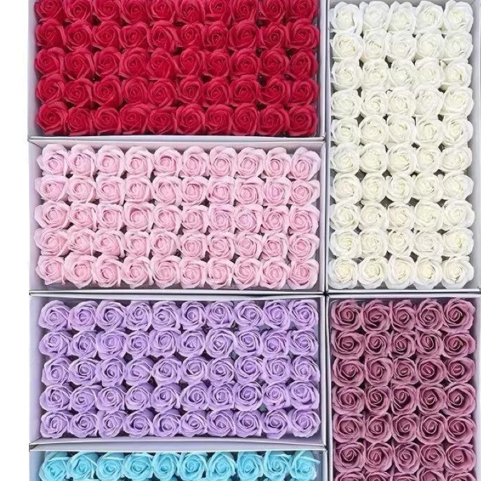 1pc 3-Layer Soap Rose Head l Artificial Rose Flower for Beauty, Wedding, Valentine's Day & Decoration