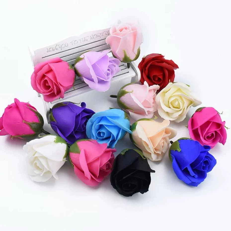 1pc 3-Layer Soap Rose Head l Artificial Rose Flower for Beauty, Wedding, Valentine's Day & Decoration