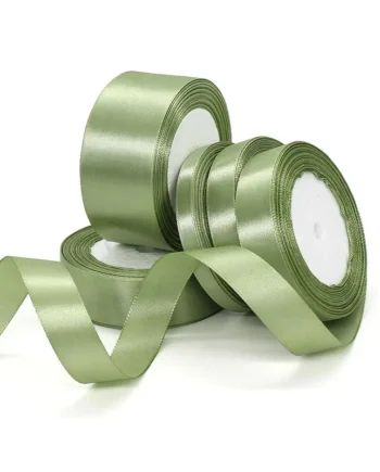 Sage Green Satin Ribbon l 25 Yards Light Green Ribbon for Gift Wrapping, Flower Bouquet, Crafts, Wedding, Party & Home Decoration