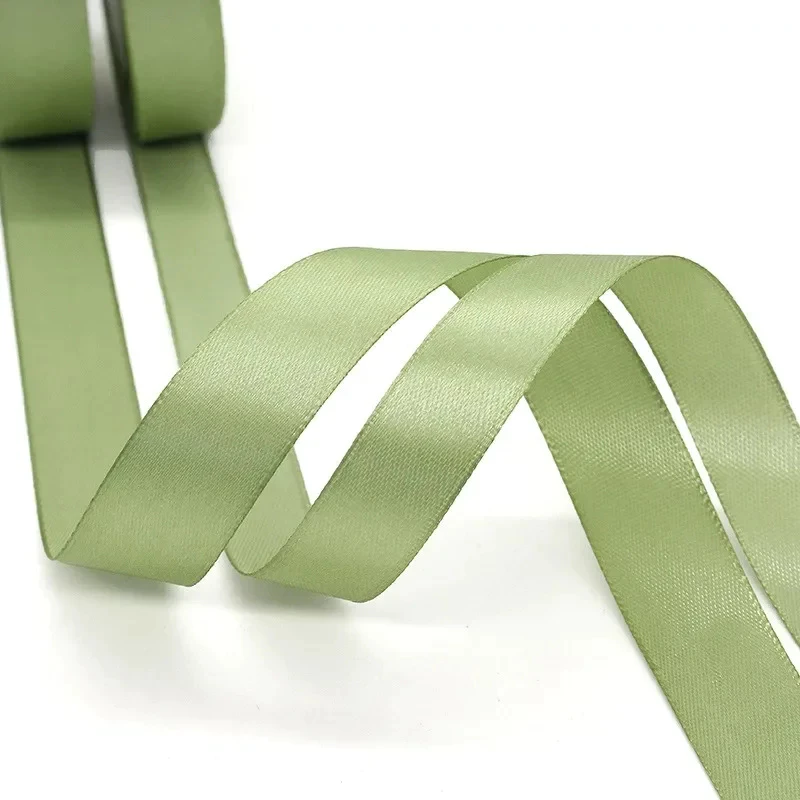Sage Green Satin Ribbon l 25 Yards Light Green Ribbon for Gift Wrapping, Flower Bouquet, Crafts, Wedding, Party & Home Decoration