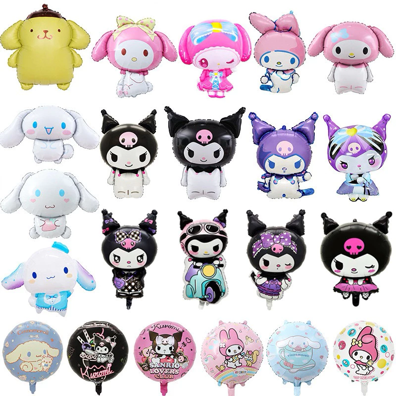 Kuromi & Cinnamoroll Balloons l Children Birthday Party Home Decoration, Anime Themed Kuromi Balloons for Birthday & Event (Hari Jadi Kuromi)