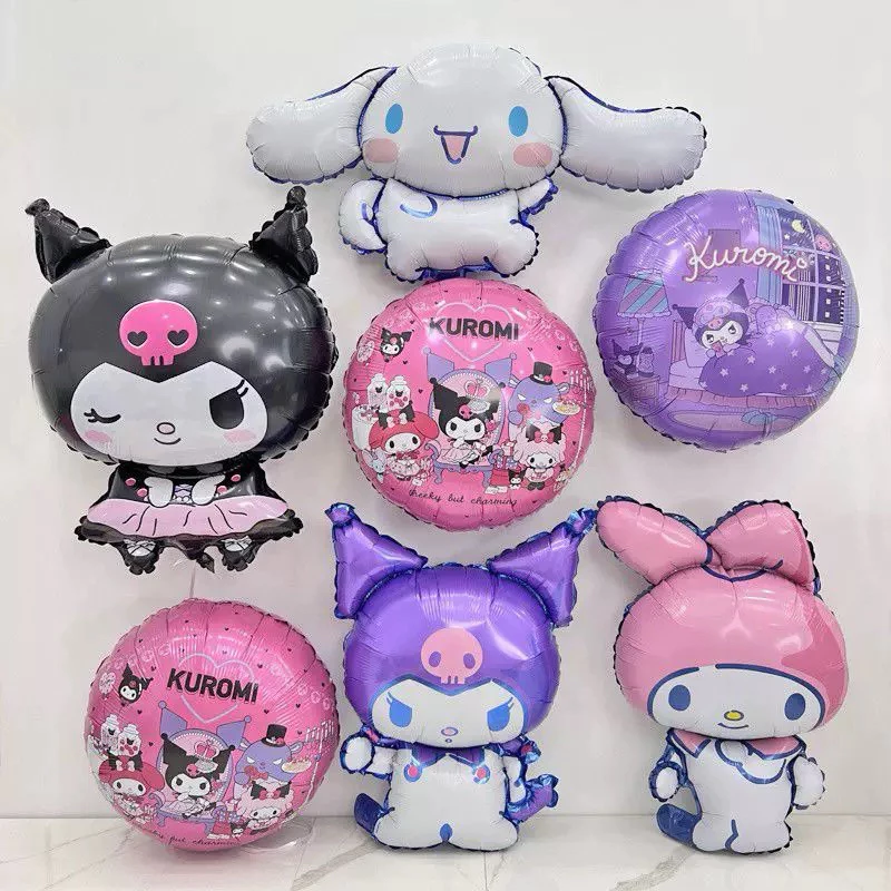 Kuromi & Cinnamoroll Balloons l Children Birthday Party Home Decoration, Anime Themed Kuromi Balloons for Birthday & Event (Hari Jadi Kuromi)